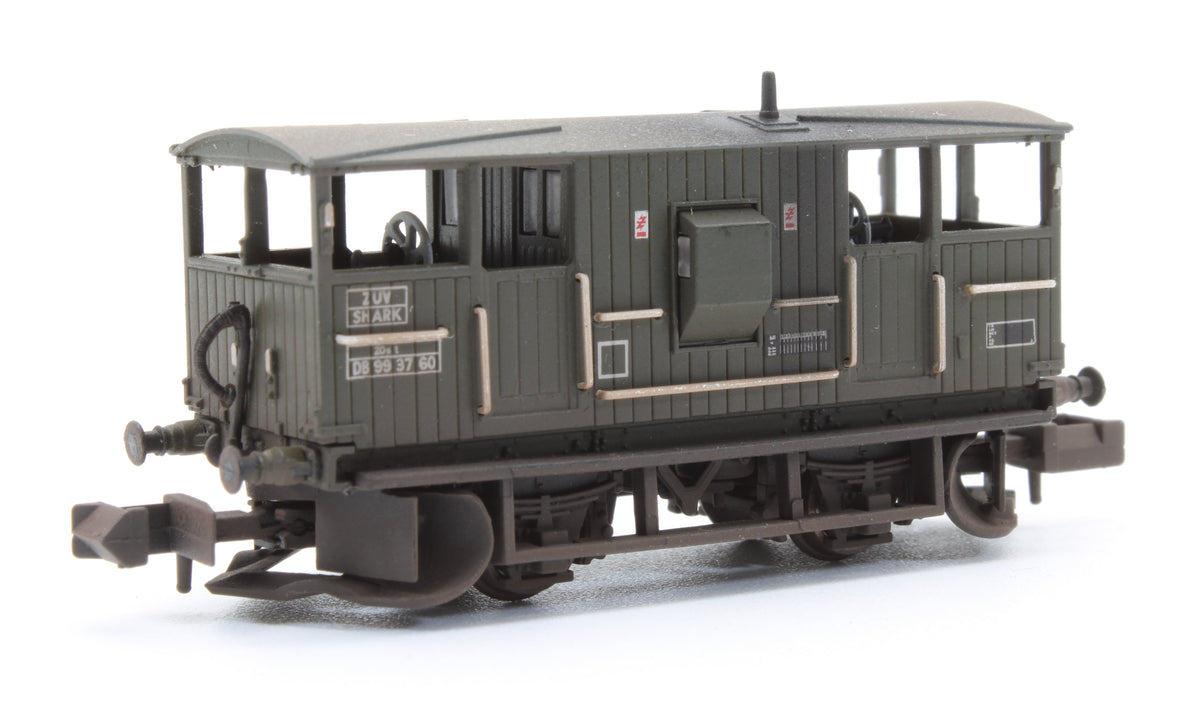 Pre-Owned BR 20T 'Shark' Ballast Plough Brake Van BR Departmental Olive Green No. DB993760 - Custom Weathered