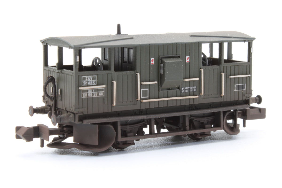 Pre-Owned BR 20T 'Shark' Ballast Plough Brake Van BR Departmental Olive Green No. DB993760 - Custom Weathered