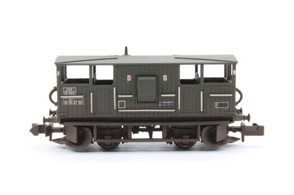 Pre-Owned BR 20T 'Shark' Ballast Plough Brake Van BR Departmental Olive Green No. DB993760 - Custom Weathered