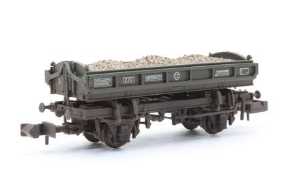 Pre-Owned 14T 'Mermaid' Side Tipping Ballast Wagon BR Departmental Olive Green No. DB989394 - Custom Weathered