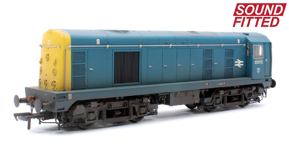 Class 20/0 Disc Headcode 20072 BR Blue Diesel Locomotive - Weathered - DCC Sound