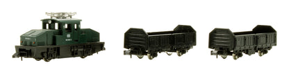 Pre-Owned K105006 DB Green Class BR 169 Electric Locomotive Freight Train Set with 2 Wagons