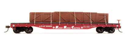 Pre-Owned 18912 Flat Car Santa Fe With Crated Load - Road #90859