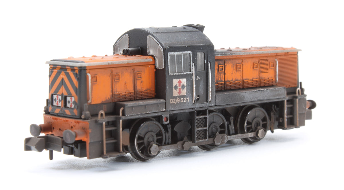 Pre-Owned Class 14 D2/9531 NCB British Oak Orange & Black Diesel Locomotive - Custom Weathered - DCC Sound