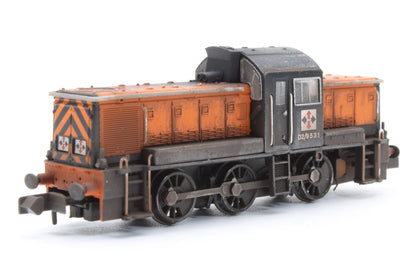 Pre-Owned Class 14 D2/9531 NCB British Oak Orange & Black Diesel Locomotive - Custom Weathered - DCC Sound