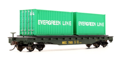 Pre-Owned 18901 Flat Car With Container Load Maine Central - Road #7503