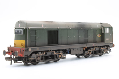 Pre-Owned Class 20/0 Headcode Box D8133 BR Green (Small Yellow Panels) Diesel Locomotive - DCC Sound - Custom Weathered