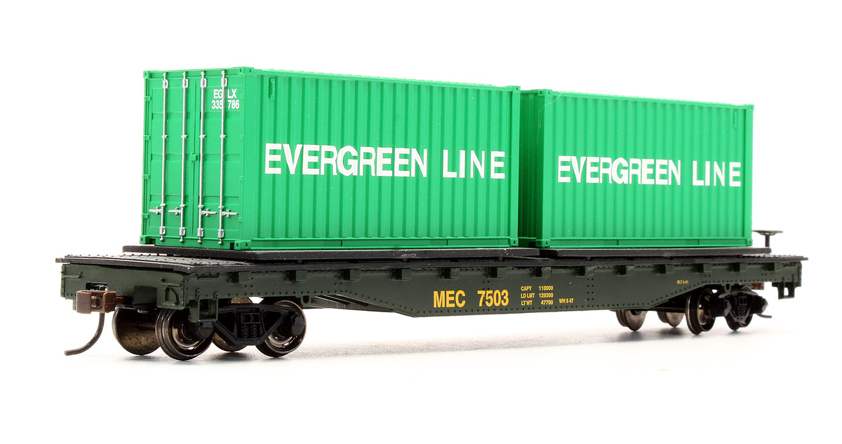Pre-Owned 18901 Flat Car With Container Load Maine Central - Road #7503