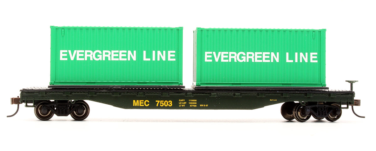 Pre-Owned 18901 Flat Car With Container Load Maine Central - Road #7503