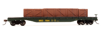 Pre-Owned 18902 Flat Car With Crated Load Maine Central - Road #7504