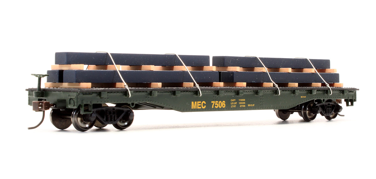 Pre-Owned 18904 Flat Car With Steel Load Maine Central - Road #7506