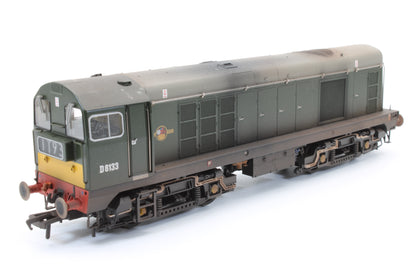 Pre-Owned Class 20/0 Headcode Box D8133 BR Green (Small Yellow Panels) Diesel Locomotive - DCC Sound - Custom Weathered
