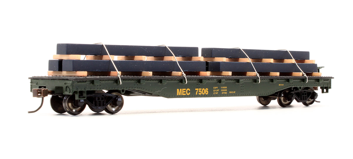 Pre-Owned 18904 Flat Car With Steel Load Maine Central - Road #7506