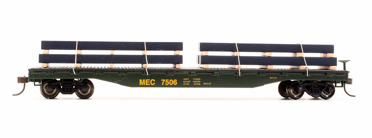 Pre-Owned 18904 Flat Car With Steel Load Maine Central - Road #7506
