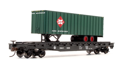 Pre-Owned 16702 Flat Car With Piggy Back Trailer B&O REA - Road #8966