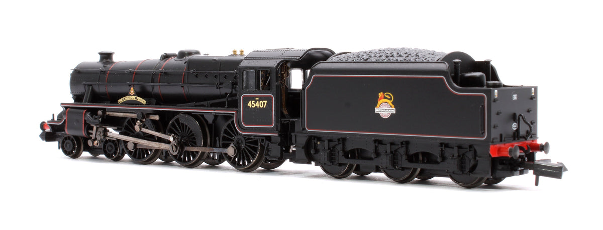 Pre-Owned LMS 5MT 'Black 5' 45407 'The Lancashire Fusilier' BR Lined Black (Early Emblem) - DCC Fitted