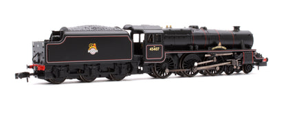 Pre-Owned LMS 5MT 'Black 5' 45407 'The Lancashire Fusilier' BR Lined Black (Early Emblem) - DCC Fitted