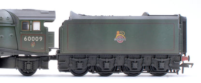 Pre-Owned Black Label Class A4 Union of South Africa BR Green (Early Crest) Unvalanced 4-6-2 No.60009 Steam Locomotive - DCC Sound & Smoke - Custom Weathered