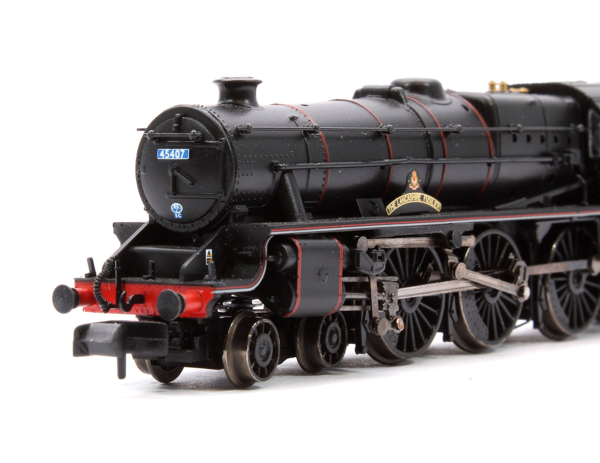 Pre-Owned LMS 5MT 'Black 5' 45407 'The Lancashire Fusilier' BR Lined Black (Early Emblem) - DCC Fitted