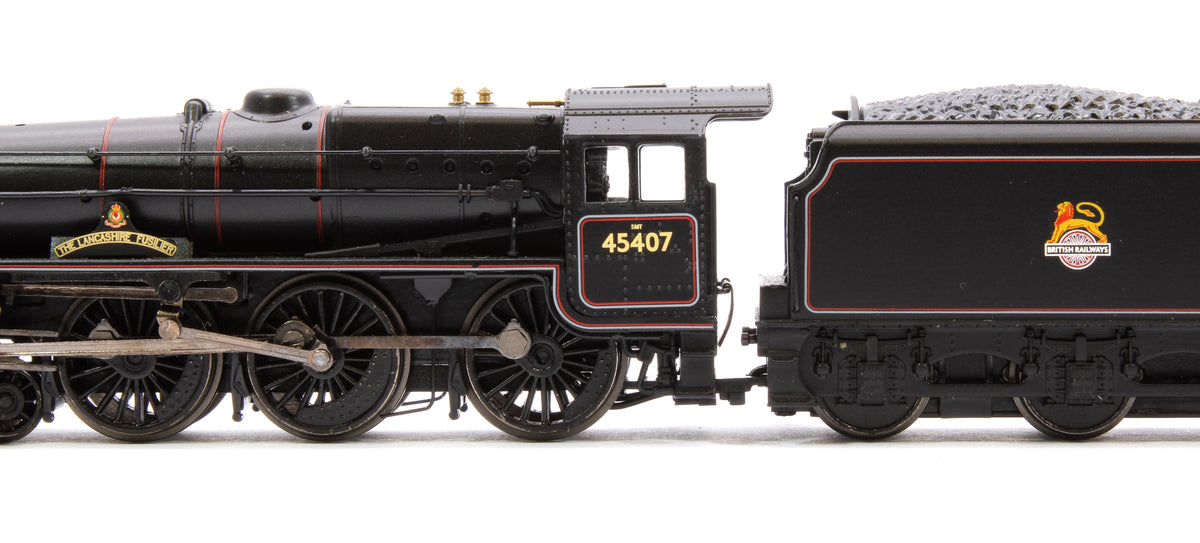 Pre-Owned LMS 5MT 'Black 5' 45407 'The Lancashire Fusilier' BR Lined Black (Early Emblem) - DCC Fitted