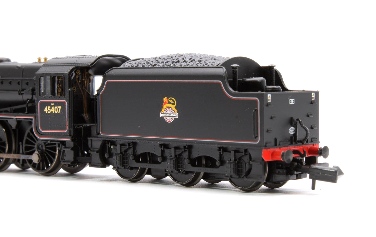 Pre-Owned LMS 5MT 'Black 5' 45407 'The Lancashire Fusilier' BR Lined Black (Early Emblem) - DCC Fitted