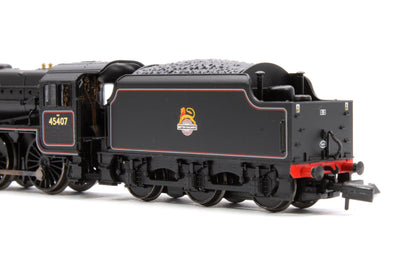 Pre-Owned LMS 5MT 'Black 5' 45407 'The Lancashire Fusilier' BR Lined Black (Early Emblem) - DCC Fitted