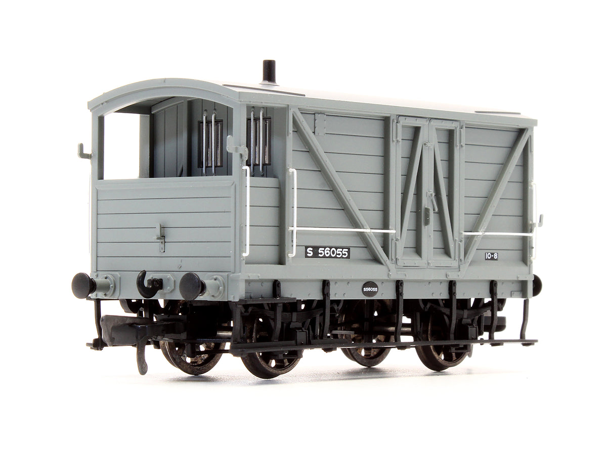 Pre-Owned SB003D LSWR 10 Ton Goods Brake Van BR Grey Isle Of Wight S 56055