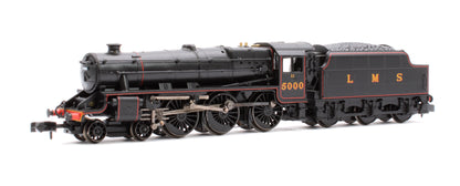 LMS 5MT 'Black 5' with Riveted Tender 5000 LMS Lined Black