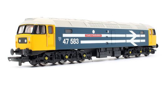Pre-Owned BR Large Logo Blue With Extended White Body-Stripes Class 47583 'County Of Hertfordshire' Diesel Locomotive (Limited Edition)