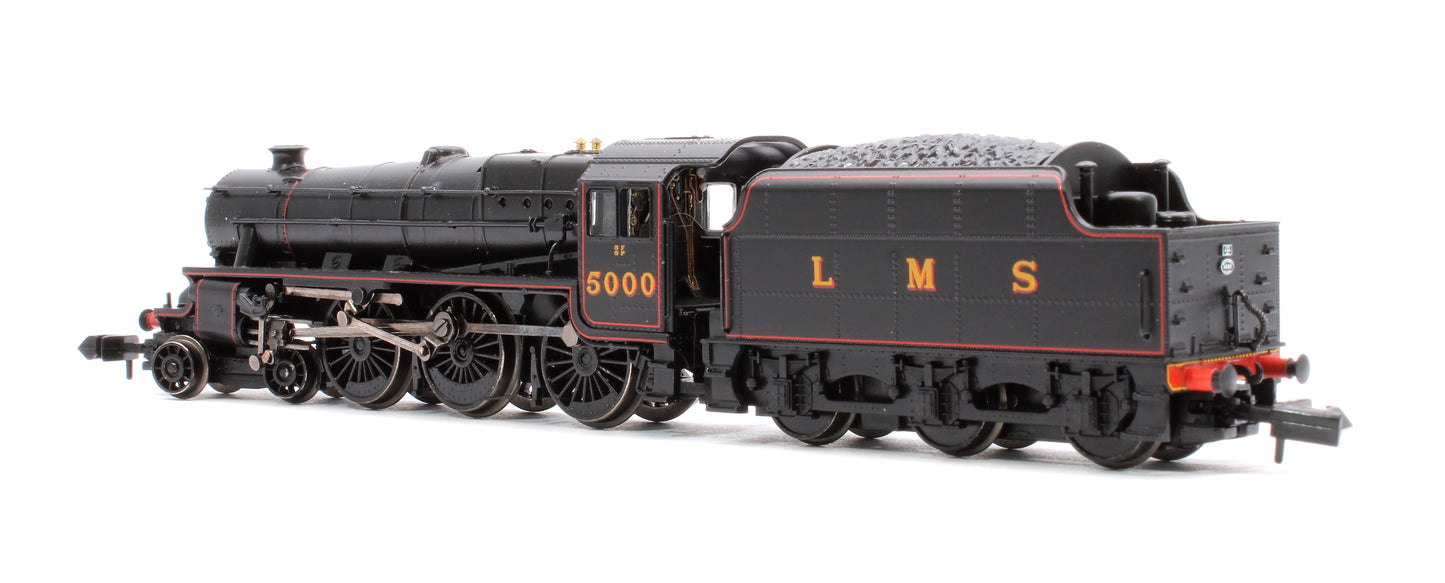 LMS 5MT 'Black 5' with Riveted Tender 5000 LMS Lined Black