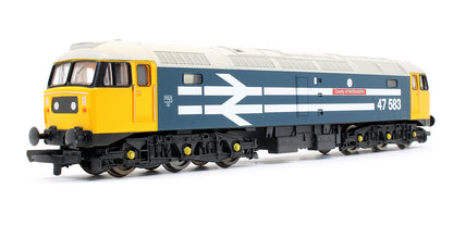 Pre-Owned BR Large Logo Blue With Extended White Body-Stripes Class 47583 'County Of Hertfordshire' Diesel Locomotive (Limited Edition)