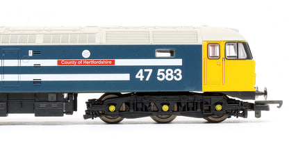 Pre-Owned BR Large Logo Blue With Extended White Body-Stripes Class 47583 'County Of Hertfordshire' Diesel Locomotive (Limited Edition)