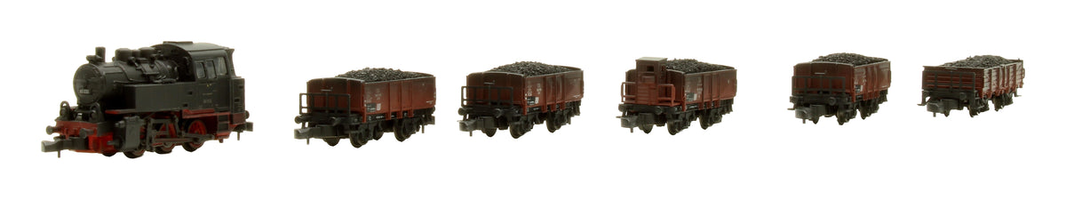 Pre-Owned 81352 DB Freight Train for Coal Transport Set with Class 80 Steam Locomotive & 5 Gondolas