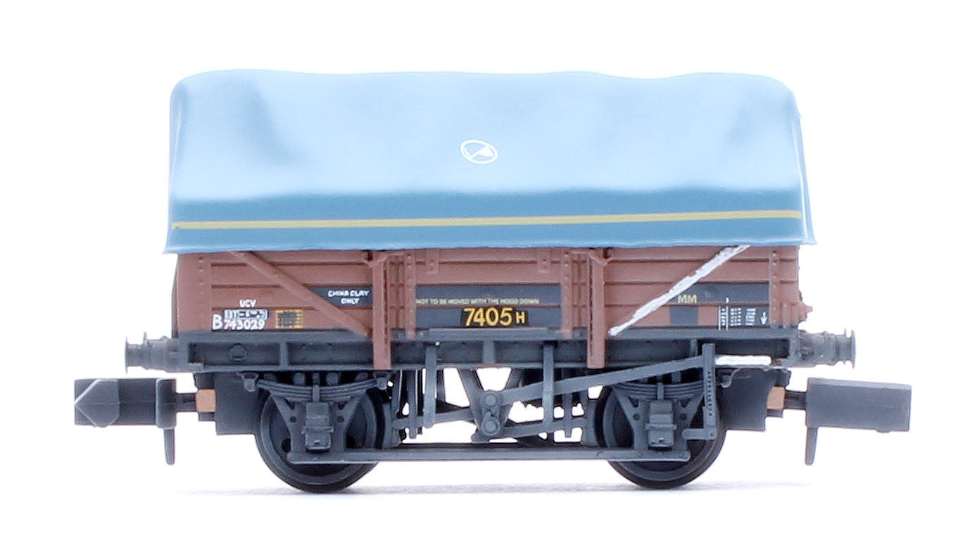 5 Plank China Clay 3-Wagon Pack BR Bauxite (TOPS) with Tent Canopy No.B743029, B743367 & B743806 - Weathered