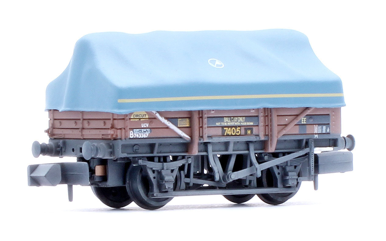 5 Plank China Clay 3-Wagon Pack BR Bauxite (TOPS) with Tent Canopy No.B743029, B743367 & B743806 - Weathered