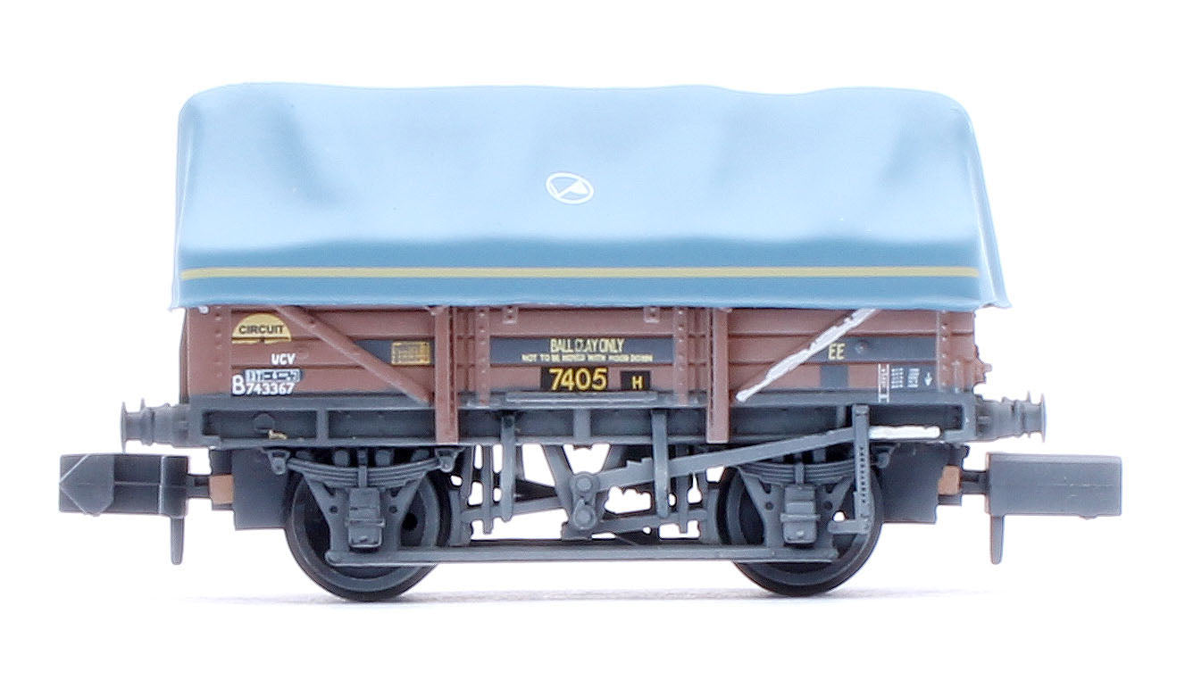 5 Plank China Clay 3-Wagon Pack BR Bauxite (TOPS) with Tent Canopy No.B743029, B743367 & B743806 - Weathered