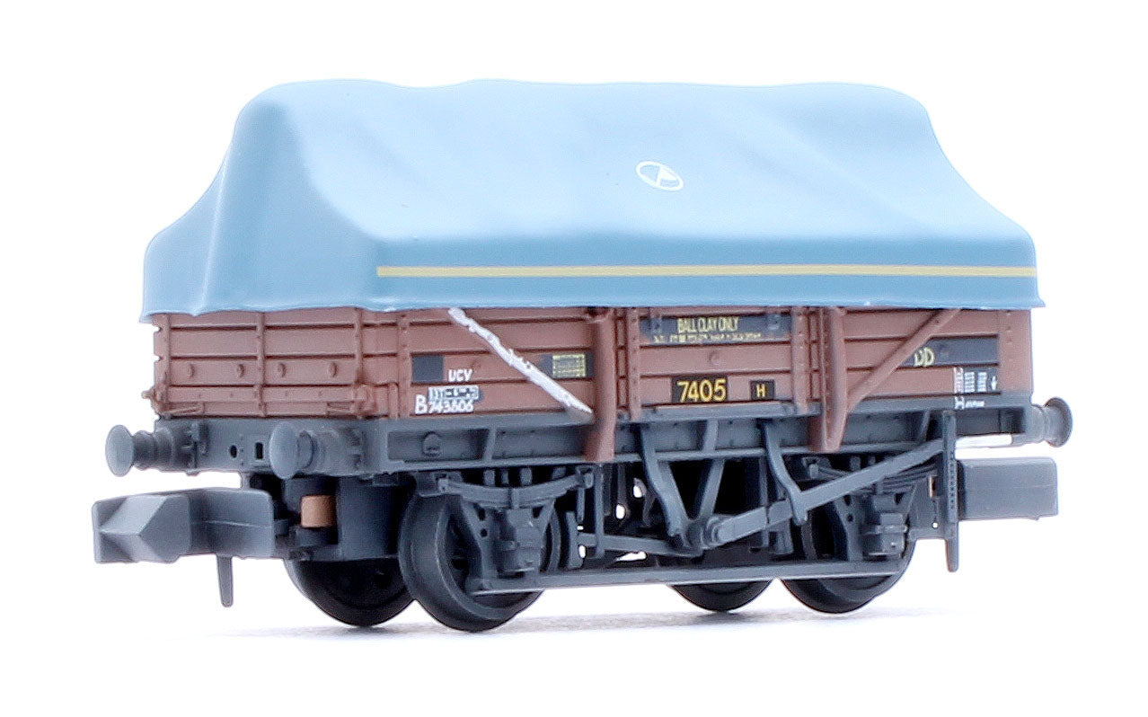 5 Plank China Clay 3-Wagon Pack BR Bauxite (TOPS) with Tent Canopy No.B743029, B743367 & B743806 - Weathered
