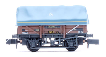 5 Plank China Clay 3-Wagon Pack BR Bauxite (TOPS) with Tent Canopy No.B743029, B743367 & B743806 - Weathered
