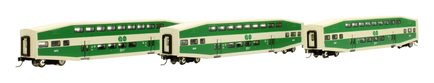Pre-Owned ATH24445 Bombardier Bi-Level Commuter Coach GO Transit 3-Pack
