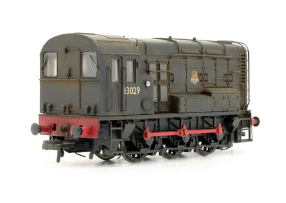 Pre-Owned Class 08 '13029' BR Black Early Emblem Hinged Door Type Diesel Shunter Locomotive - Custom Weathered