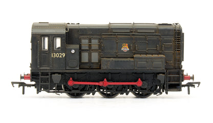 Pre-Owned Class 08 '13029' BR Black Early Emblem Hinged Door Type Diesel Shunter Locomotive - Custom Weathered