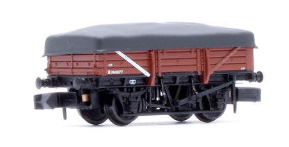 5 Plank China Clay 3-Wagon Pack BR Bauxite (Early) with Flat Canopy No.B743073, B743077 & B743081