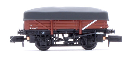5 Plank China Clay 3-Wagon Pack BR Bauxite (Early) with Flat Canopy No.B743073, B743077 & B743081