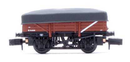 5 Plank China Clay 3-Wagon Pack BR Bauxite (Early) with Flat Canopy No.B743073, B743077 & B743081