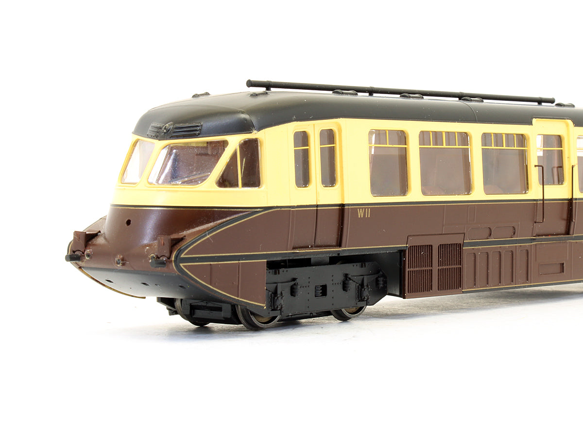Pre-Owned Streamlined Railcar BR Lined Chocolate/Cream Diesel Locomotive No.W11 - DCC Fitted