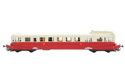 Pre-owned French Renault Railcar Class VH X-2119 ex-ETAT NÎMES, Red-Cream, hunting stones - DCC Fitted