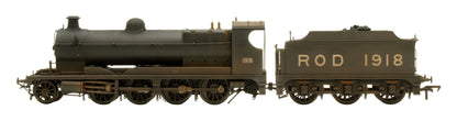 Pre-Owned 35-175 Railway Operating Division (ROD) 2-8-0 Steam Locomotive No. 1918 in War Department Black Livery - DCC Fitted - Custom Weathered