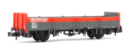 BR OBA Open Wagon Low Ends BR Railfreight Red & Grey No.110555