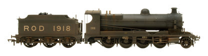 Pre-Owned 35-175 Railway Operating Division (ROD) 2-8-0 Steam Locomotive No. 1918 in War Department Black Livery - DCC Fitted - Custom Weathered