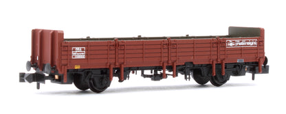 BR OBA Open Wagon Low Ends BR Freight Brown (Railfreight) No. 110004